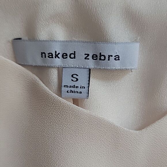 Naked Zebra Elegant Peach Cream Women's Top Size S - Picture 8 of 11